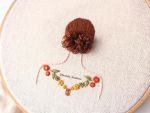Brilliant Embroidery Uses Thread to Mimic Luscious Hair Flowing Off the Hoop